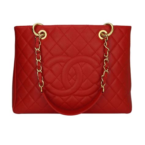 chanel gst red|grand shopping tote gst.